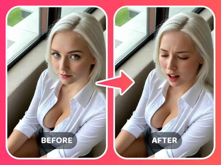 Orgasm face transformation example 1