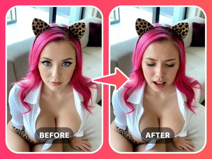 Orgasm face transformation example 2